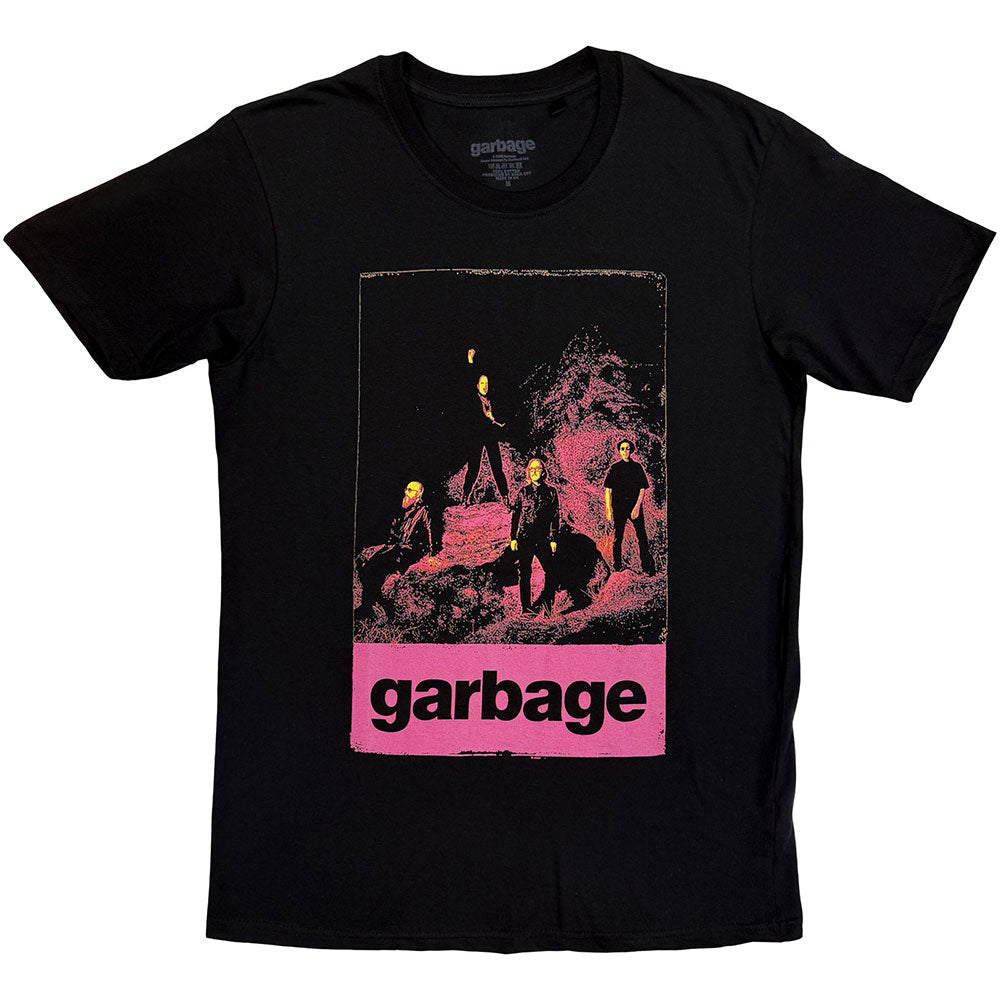Garbage TShirt Neon Band Black OFFICIAL NEW S