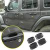 For - Jeep Gladiator JT Carbon Fiber Look Door Handle Bowl Cover Trim 4P