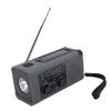 Solar Crank Radio Emergency LED Flashlight Cell Phone Charger 2000mAh Portable Rechargeable AM FM NO