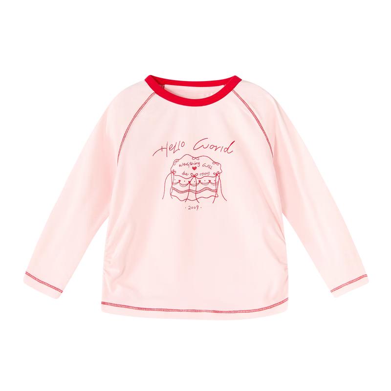 DEESHA Girls Sweet Line Print Long-Sleeve T-Shirt 120