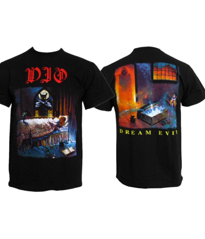 Dio Inspired Gothic Font Print Tee Breathable Cotton Tshirt For Daily And Concert Wear S