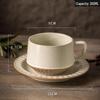 De Ou Xing Guang Retro Ceramic Coffee Cup and Saucer Set