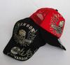 Twill Mesh Skull [Vanson] Cap, Hat, Men's & Women's, Embroidery, NVCP-2301 (BLACK×RED)