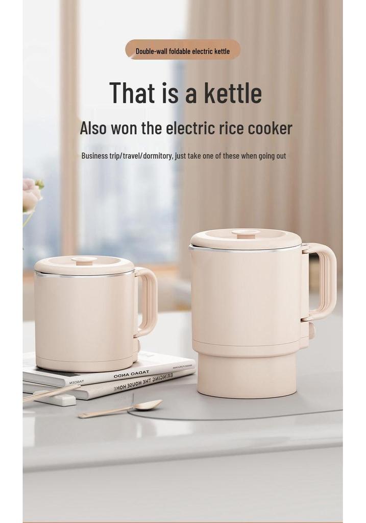 In Stock Portable Foldable Electric Kettle - Mini Travel & Outdoor Insulated Water Boiler