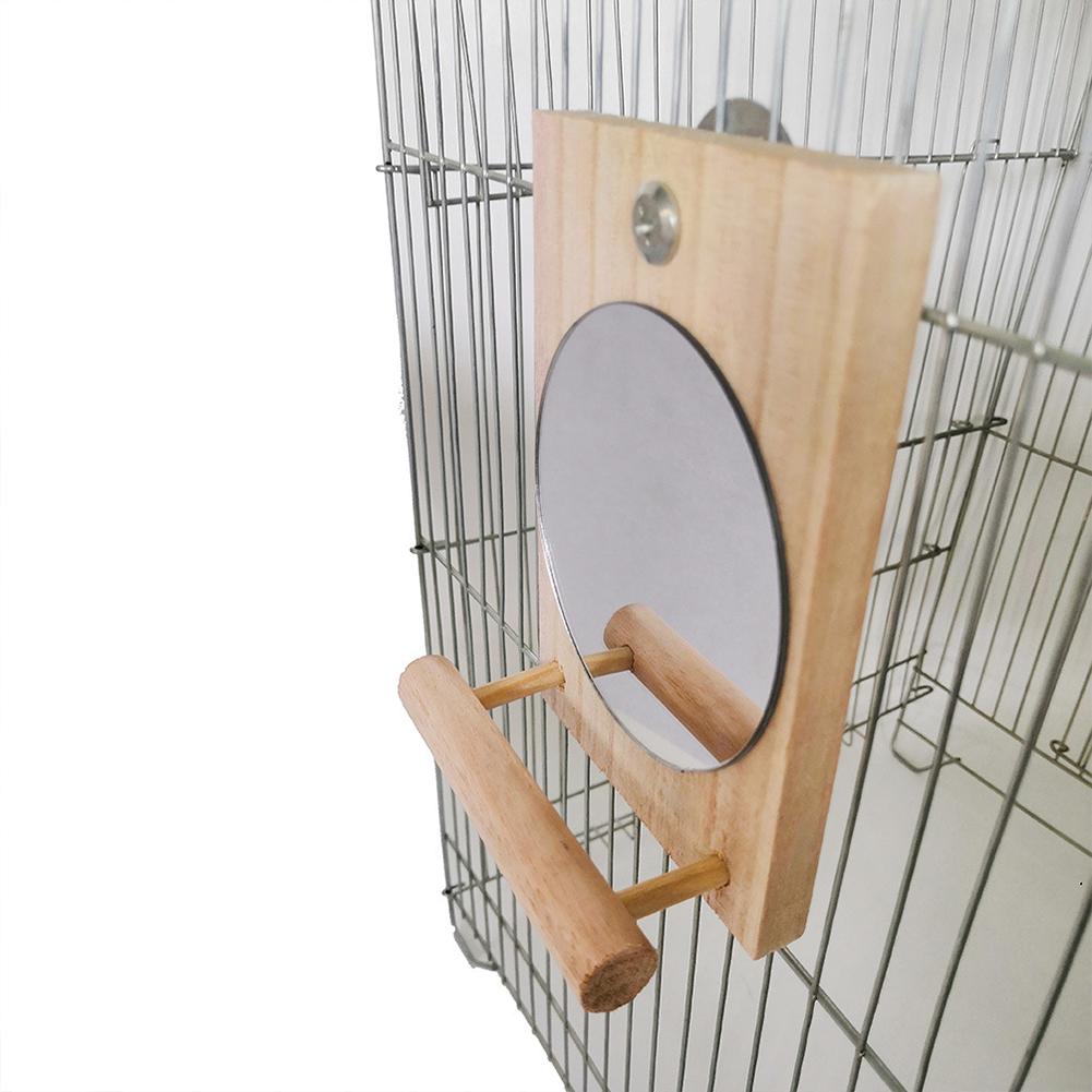 Bird Mirror Parakeet Interactive Cage Accessories with Metal Nut And Bolts For Lovebirds Budgies Cockatiel Bird Supplies