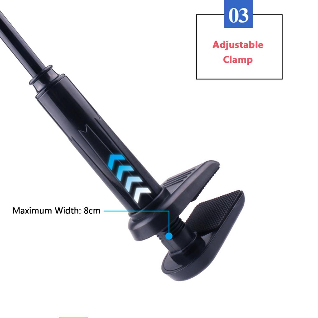 Alloy Hair Dryer Stand 360 Degree Rotating Hands Hair Dryer Stand with Clamp Blow Dryer Holder Height Hair Dryer Holder