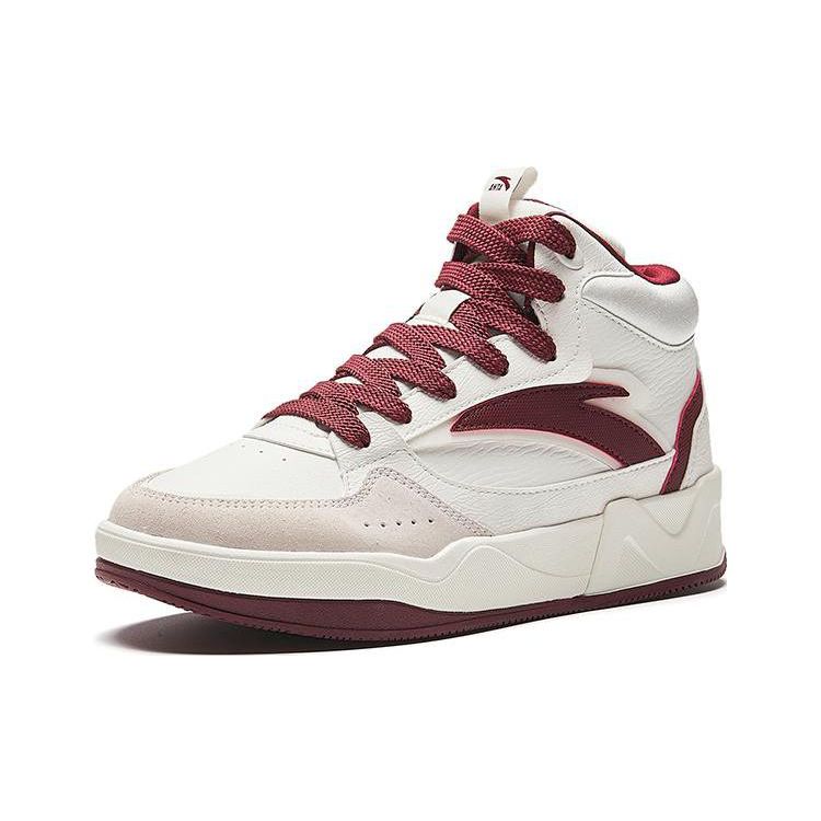 Anta Comfortable Shock Absorbing Durable High Top Sneakers Women sneakers Ivory-White 922348081-4