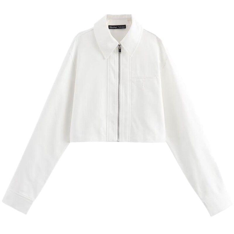 

Модный стиль 2024 Осень Новая женская одежда Легче всего сочетать Хлопок Клетка Белый Длинные рукава Отложной воротник Пальто 4391725 White L