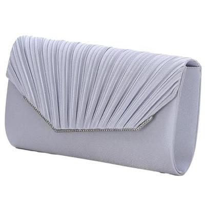 Clutch Bag, Party Bag, Formal Bag, Wedding Bag, Sub Bag, Women's Invitation Shoulder Bag, Silver