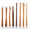 Portable Wooden Shoe Horn For Seniors Pregnant Women Easy On Off Long Handle Hanging Loop Without Bending Over Shoe Horn