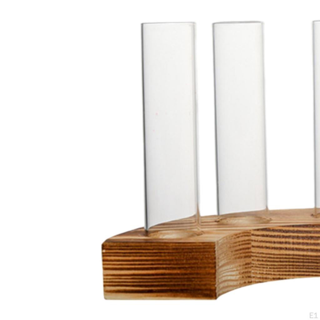 Stacja do rozmnażania roślin Terrarium z drewnianym stojakiem Doniczka szklana probówka wazony doniczka