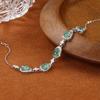 Natural Blue Water Jadeite Dangerous Material Gourd Bracelet Sterling Silver S925 National Tide Wind Burst Exquisite High-end Chain Light Luxury