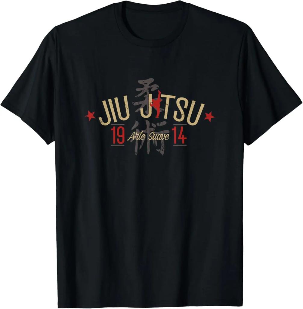 Brazilian Jiu Jitsu Shirt Arte Suave Oss Tshirt BJJ T Shirt Cotton Men Clothing Tops Streetwear Camisetas Vintage T Shirt