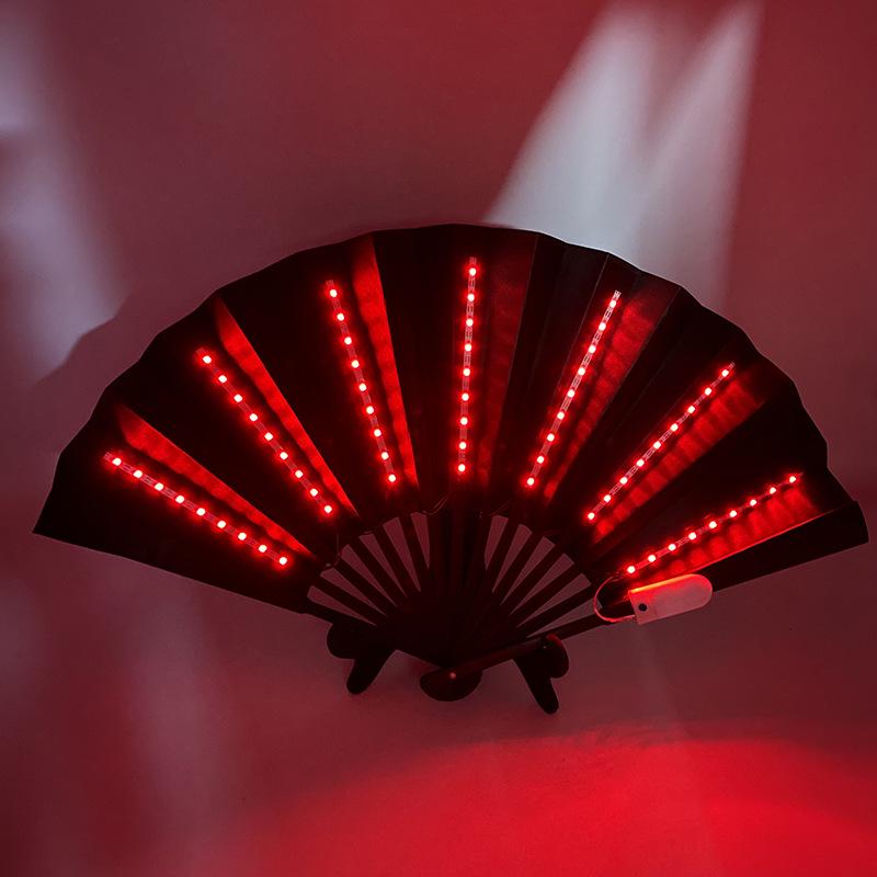 10-Inch LED Luminous Folding Dance & Disco Fan for Bodybuilding, Bars, and KTV Atmosphere