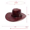 Retro Cowboy Hat for Men, European and American Style, Camping Leather Printed Sun Hat for Women, Outdoor Hiking Sun Protection Hat