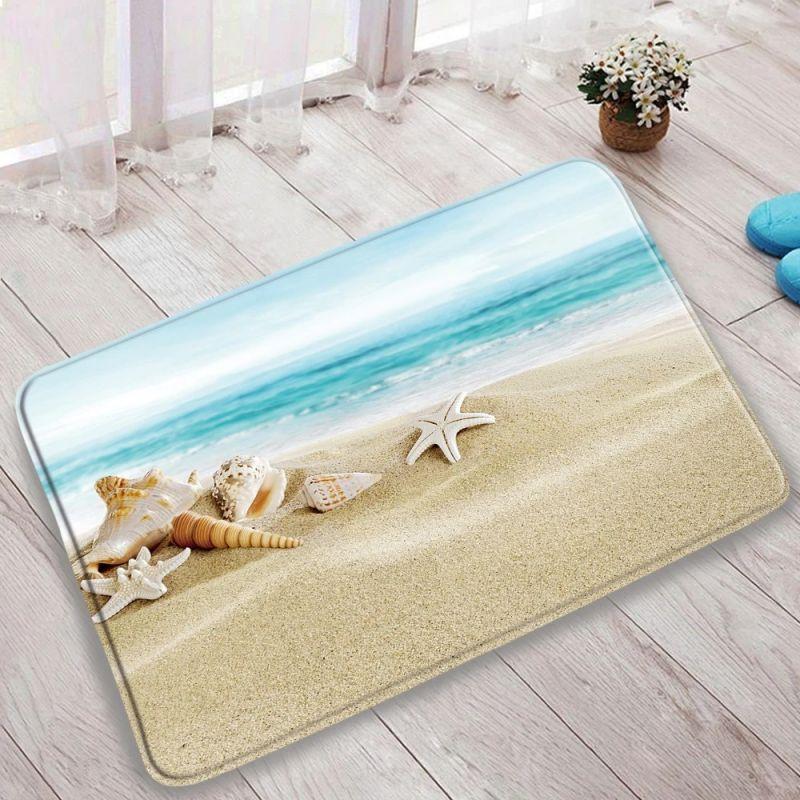 

Lotus Printed Bath Mat Non-slip Super Absorbent Kitchen Rug Bamboo Pattern Home Entrance Doormat Bedroom Bedside Floor Carpet 30x40cm-Diatom mud