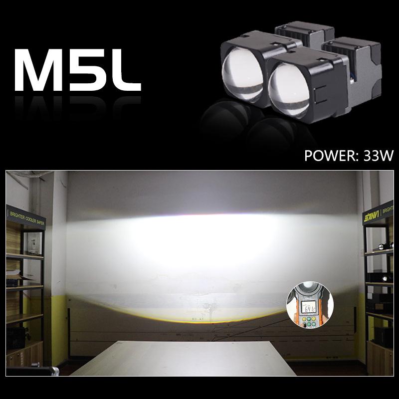 Sanwei SANVI 1.5" LED Dual Light Lens: Single Low/High Beam Laser Cannon Headlight Lens