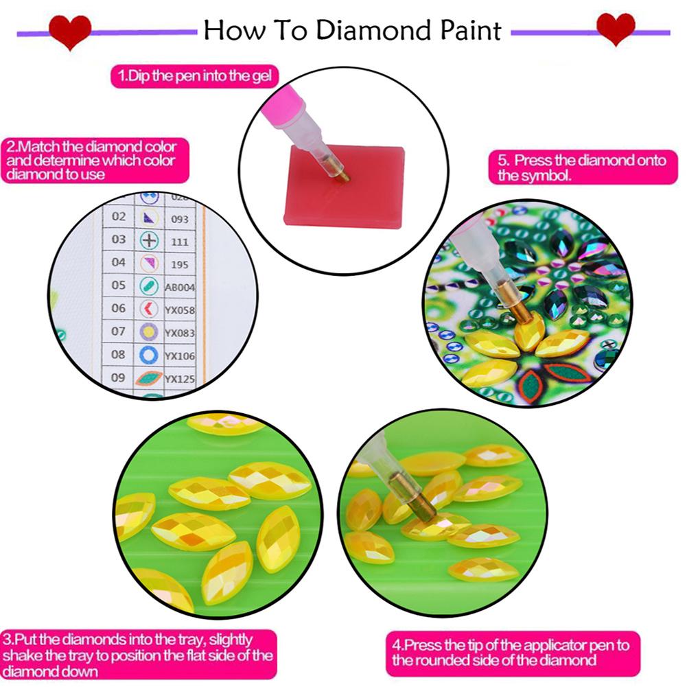 5D DIY Partial Special Shaped Drill Diamond Painting Flower Decoration 30x40cm