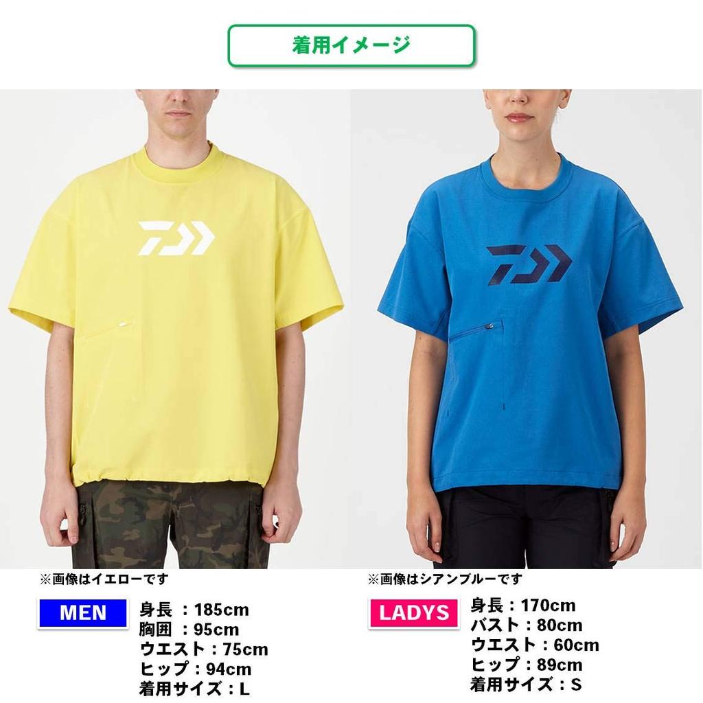 Daiwa (DAIWA) T-Shirt, Oversized Short Sleeve Mesh T-Shirt, Green Camo, Size S (DE-66009)