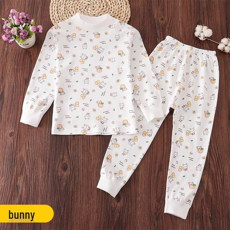 Zhongling Kinder Reine Baumwolle Herbst Unterwäsche Set - Unisex Pyjamas für Jungen und Mädchen