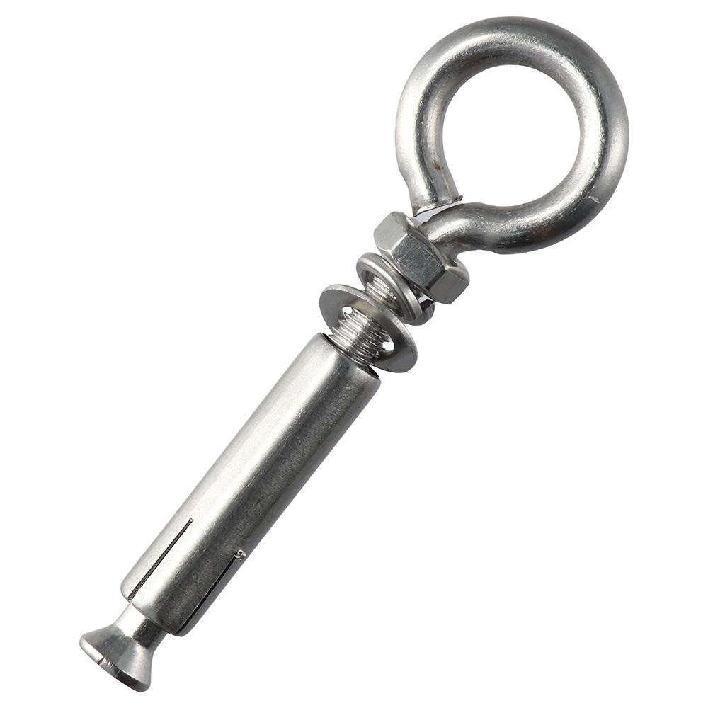 5pcs M8*106mm Eyebolt Bolt 304 Stainless Steel Expansion Eyebolt  Wall Concrete Brick Anchor
