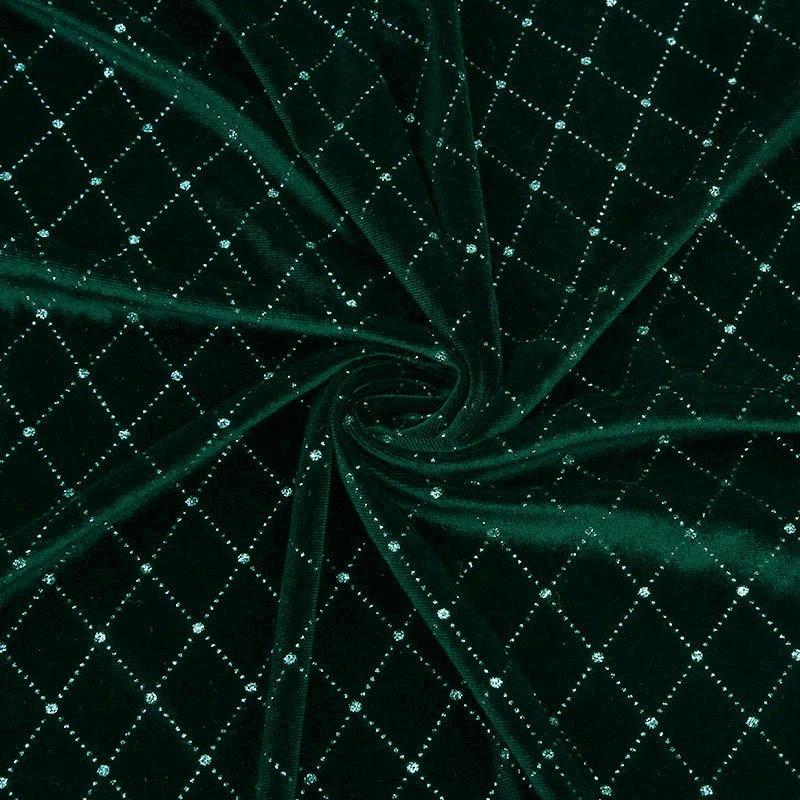Velvet Gold Hot Stamping Fabric Silver Starry Stripes Star Bronzing Fabric for DIY Dress High-End Bride Dresses Sewing Cloth
