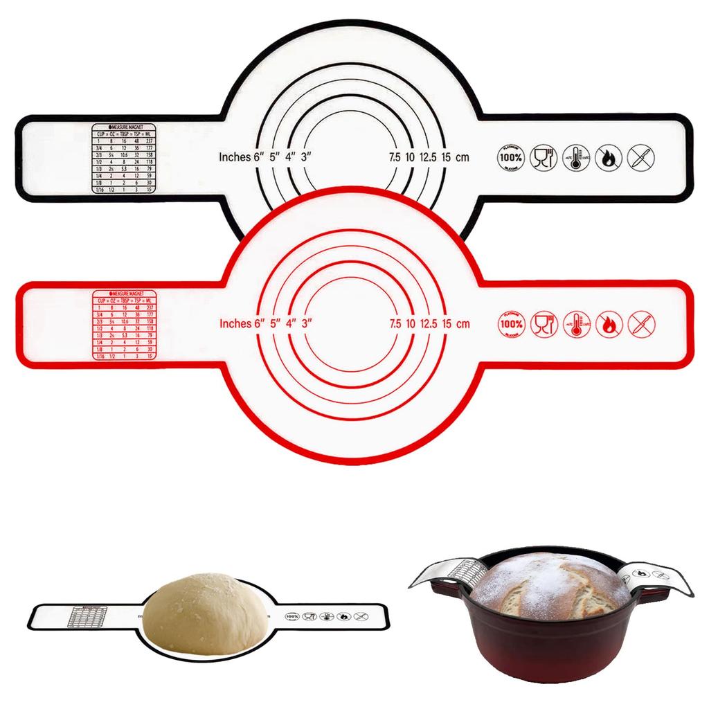 Opakovaně použitelný silikonový popruh na chleba s dlouhými uchy, žáruvzdorná nepřilnavá podložka na pečení kváskového chleba, pro pečení v litinovém hrnci, vložky, nářadí