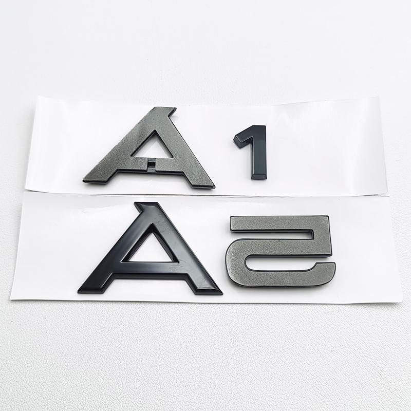 3D ABS Black S Line A1 A2 A3 A4 A5 A6 A7 A8 Logo Emblem Auto Badge Trunk Decal For B Sline Car Fender Sticker Accessories