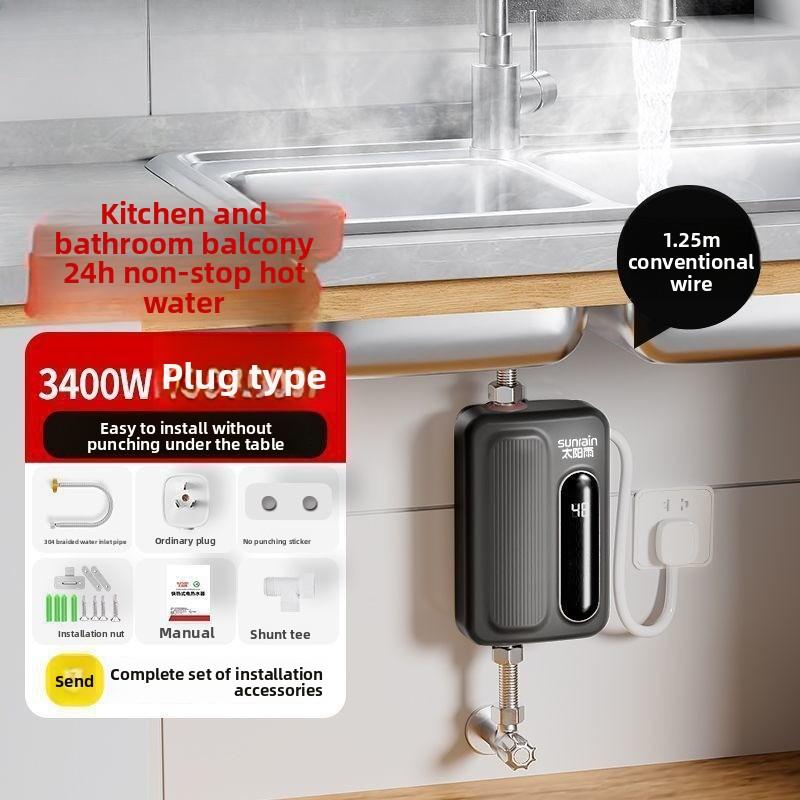 Instant Electric Water Heater Bath Artifact Shower Toilet Small Household Mini Constant Temperature Frequency Conversion