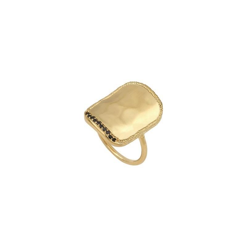 Stunning Vintage Gold Geometric Zircon Inlay Ring For Women Perfect For Stacking And Fashionable Everyday Wear