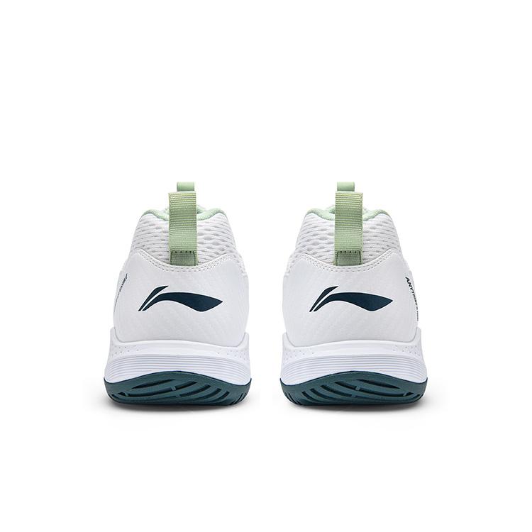Li Ning Badminton Shoes Unisex Low top Standard White/Cloud Emerald Green AYTU011-3