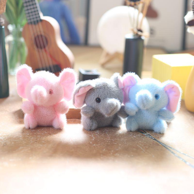 Cute Cute Elephant Small Pendant Plush Toy Doll Cartoon Schoolbag Hanging Decoration Keychain Doll Doll
