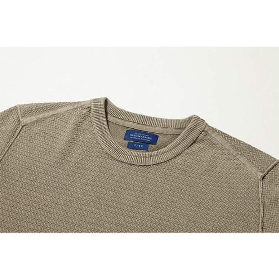 BLACKBROWN Round Waffle Dyed Cotton Knit [N Brown]