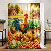 "Colorful Farm Rooster with Chickens Scene" Print Blanket Soft and Cozy Perfect for the Living Room Bed Sofa or a Nap,gift