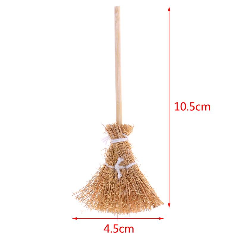 1/12 Puppenhausmöbel Miniatur Besen Küche Hof Zubehör Rollenspiel Spielzeug