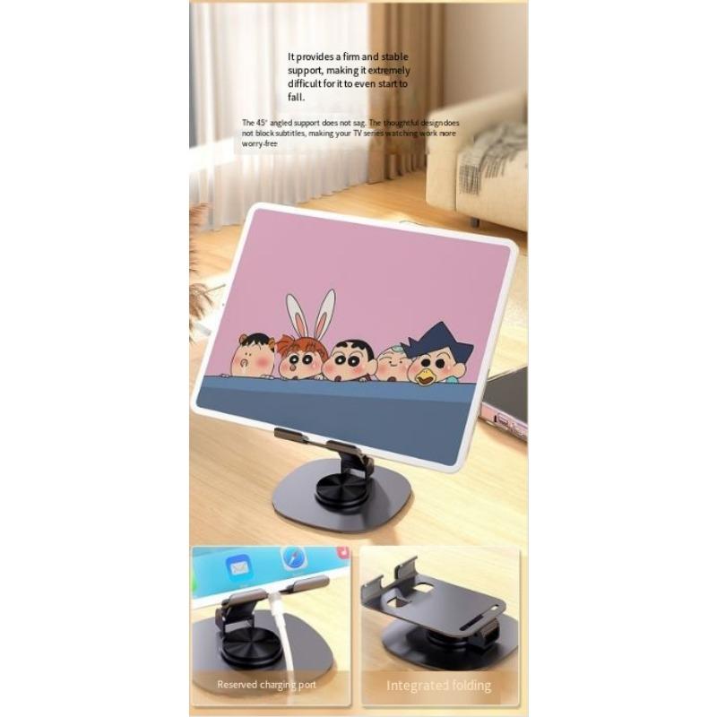 1PC all-metal 360-degree rotating mobile phone holder desktop universal bracket folding