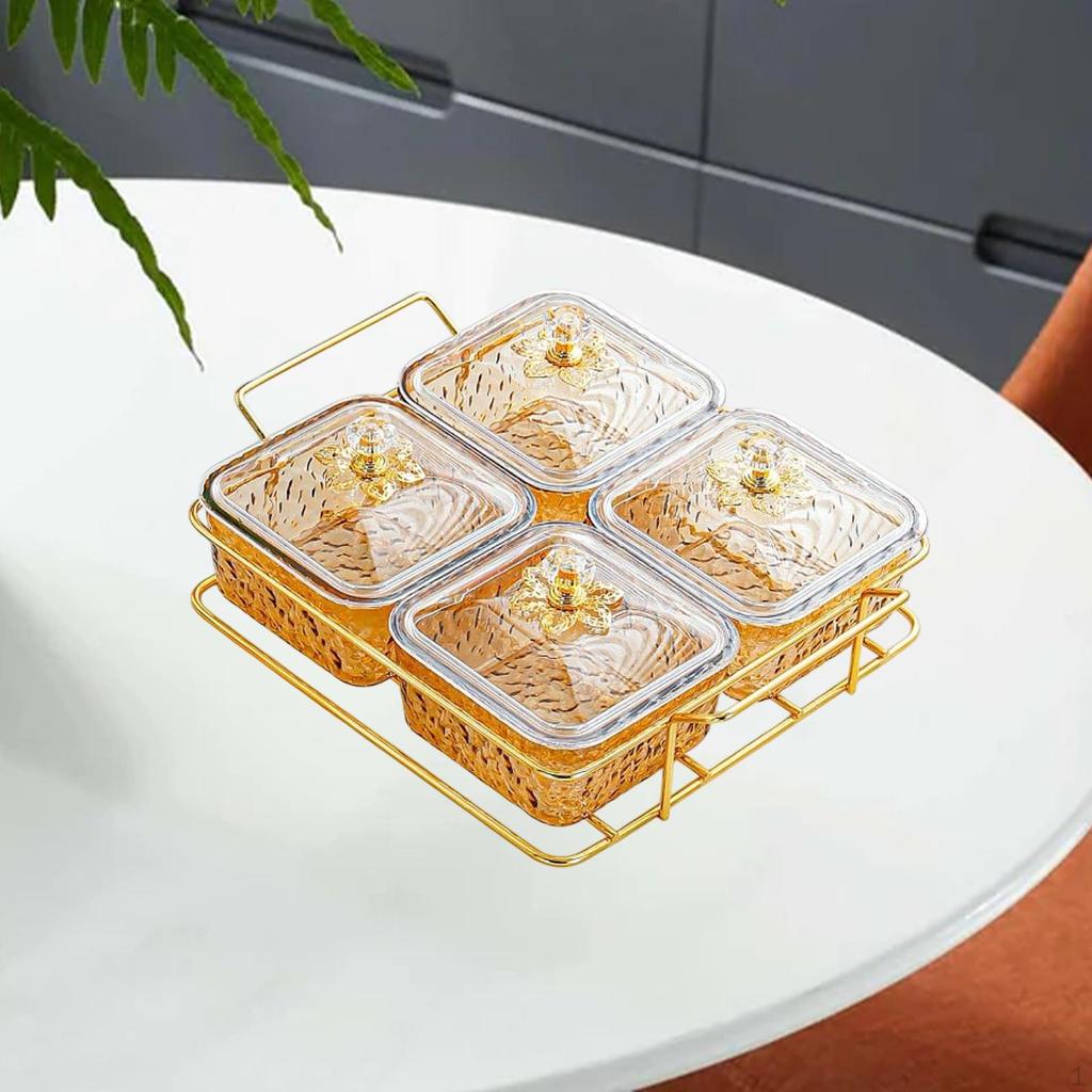 Candy Nut Serving Container,Divided Snack Bowls Multipurpose Decorative Dried Fruit Tray