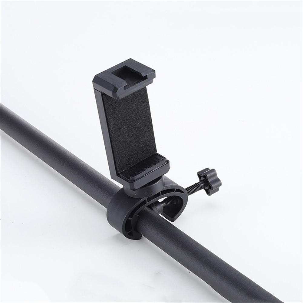 10x4cm Microphone Stand Phone Holder 360 Degree Rotating Black