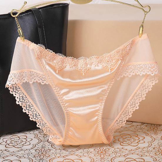 Dámské kalhotky Trendy Sexy Perspektiva Tenké Pohodlné Uvnitř Nošení Nylonová Krajka Šití Dámské Kalhotky Doplňky na spaní