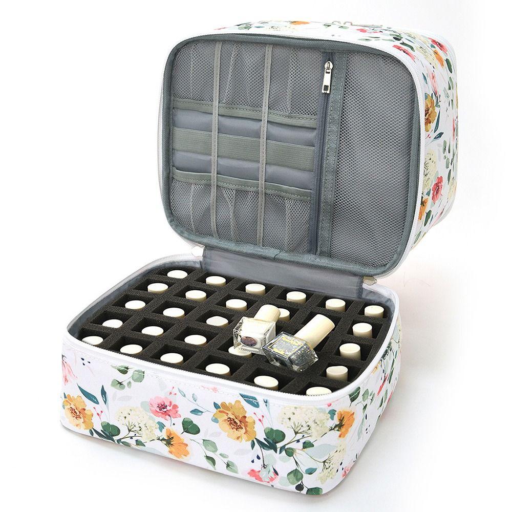 Multifunction Nail Polish Storage Bag Double-layer Essential Oil Bag Cosmetic Bag Nail Care Kit