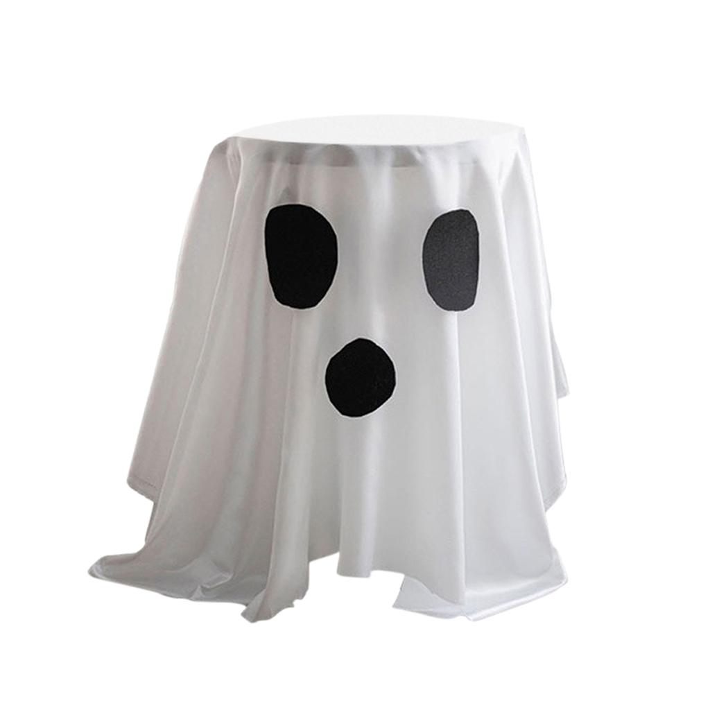 Halloween Disposable Ghost/ Tablecloth Pvc Decoration Layout Round Table Restaurant Bar Atmosphere Cafe Props
