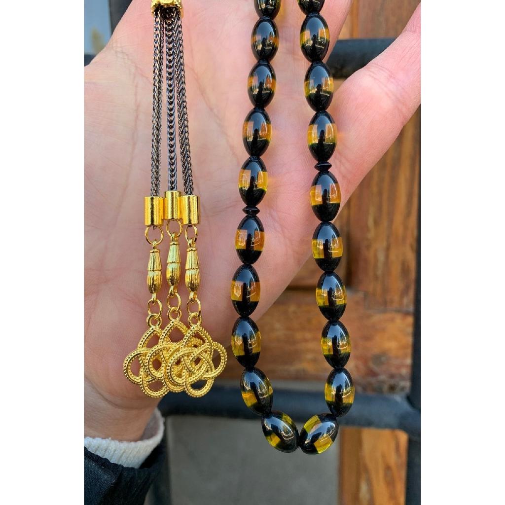 Herren-Gebetsperlen aus Vernier-Pulver-Bernstein