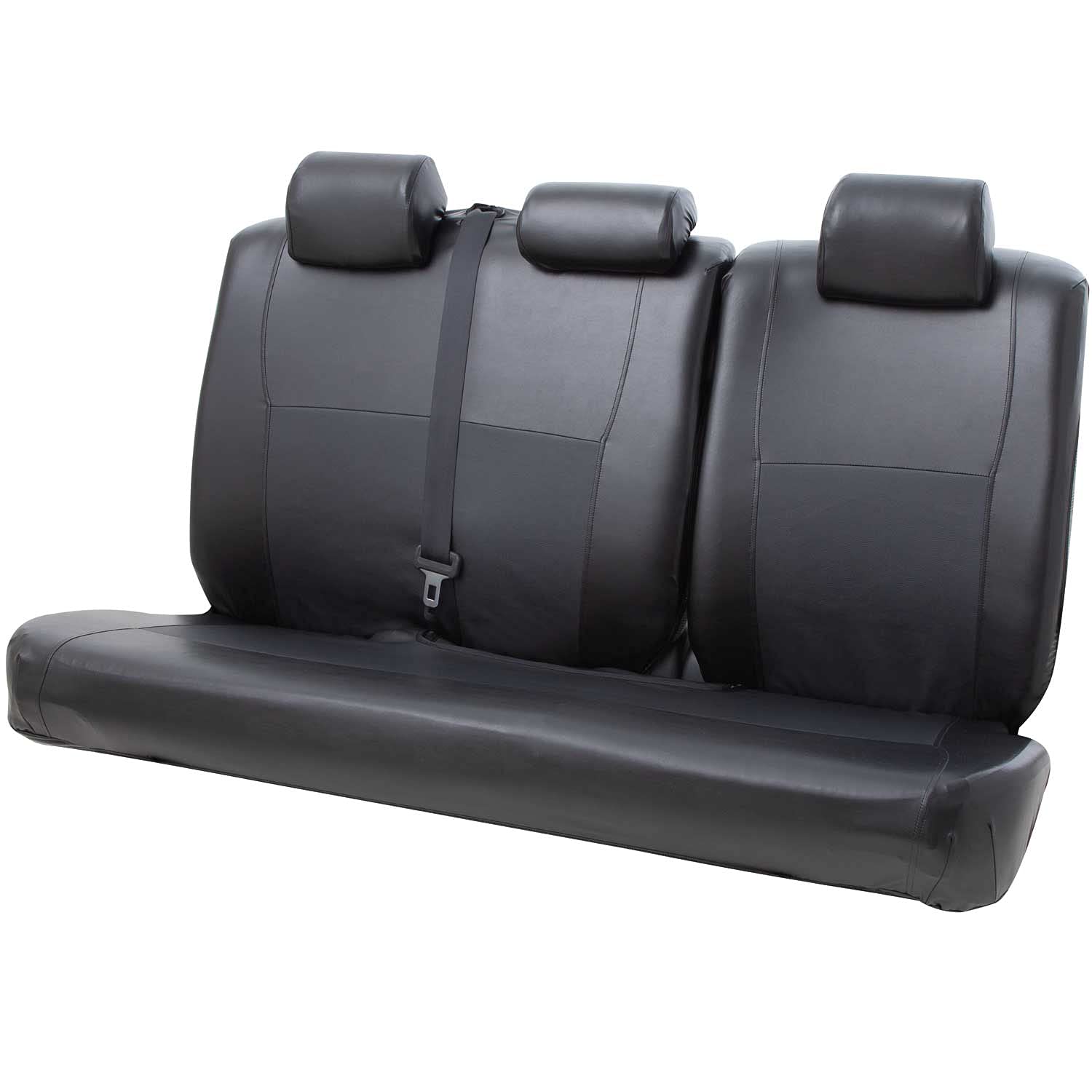 

BONFORM Leather Match Seat Covers for Rear Antibacterial and Odor Stretch Leather Includes 3 Kei/Standard Cars, Seats, 6040 Split, Resistant, Fabric, чёрный