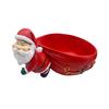 Santa Decor Statue with Storage Bowl ,Gift ,Resin Figurine ,Christmas Sculpture Sundries Container Key Holder for Bedroom