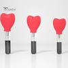 Brush Covers 3Pcs Makeup Colored Heart Shape Soft Dustproof Silicone Sleeve Protect Bristles Portable Blush Foundation Protective Case Accessories