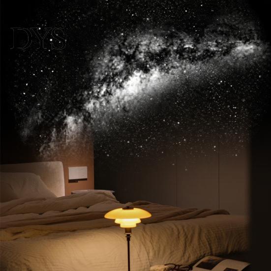 Space Theme Room Decor Starry Sky Night Light Projector, 2-in-1 Mini LED Ceiling Wall Projection Camping Atmosphere Projector Lamp with 360