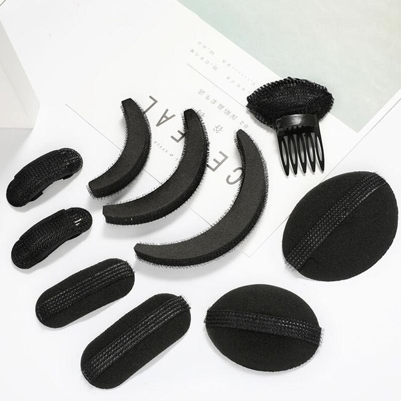 8Pcs/Set Hair Fluffy Sponge Hair Base Styling Insert Tool Hair Puff Sponge Clip