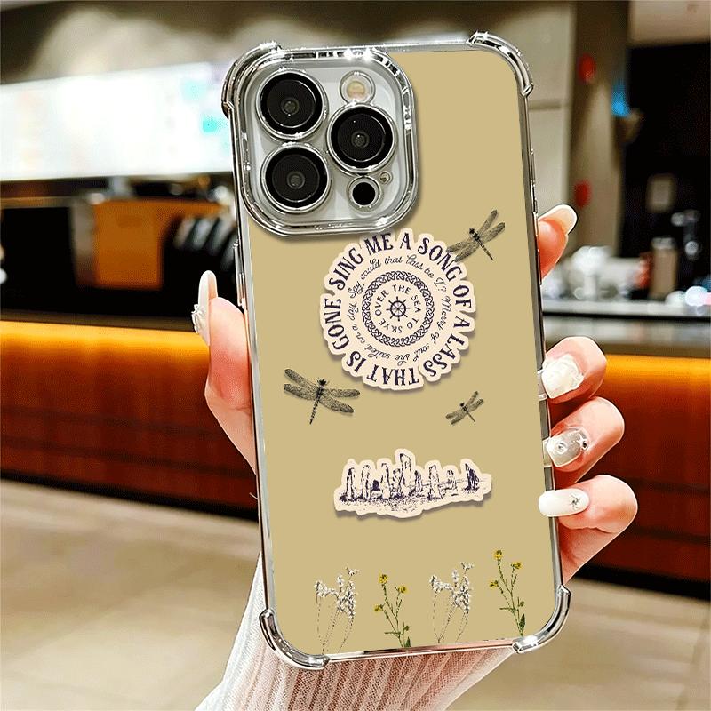 

Outlander TV Claire Soft Phone Case For iPhone 15 16 17 Air 14 Pro Max 16E Plus 13 12 Mini Plating Anti-Fall Fundas iPhone 13 Pro