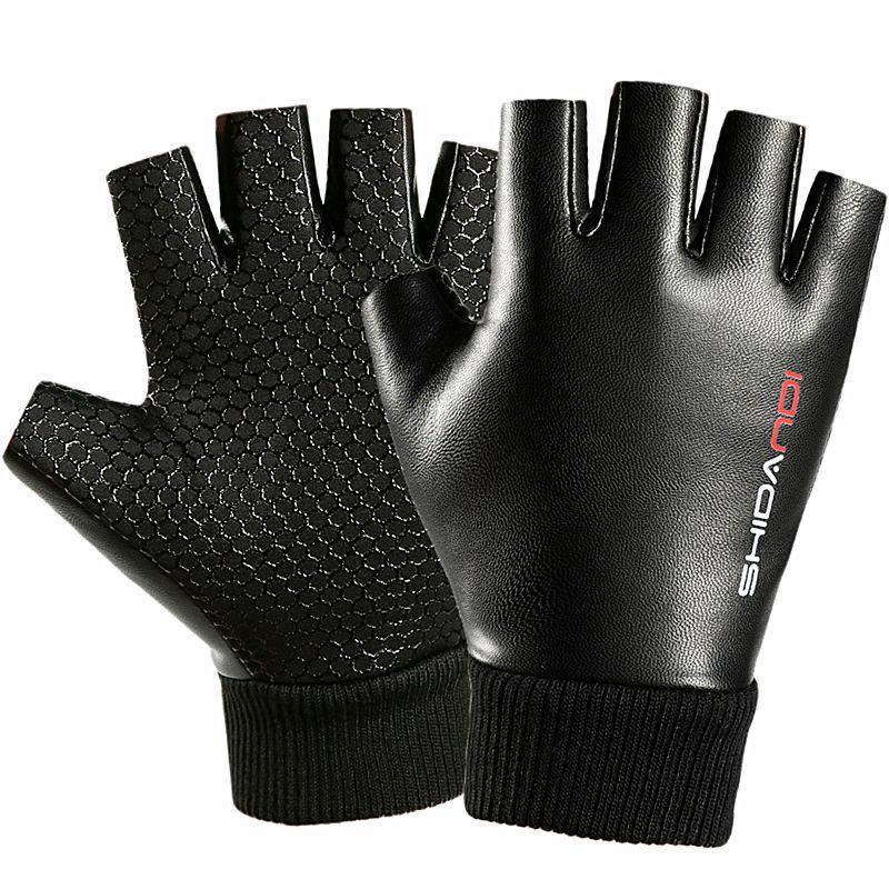 Leaky two-finger leather thermal leather gloves