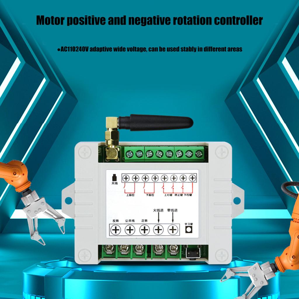 433MHz Trådløse Fjernkontrollbrytere 12V-36V/220V 2-kanals Mottakermodul med 2-kanals Fjernsender-sett